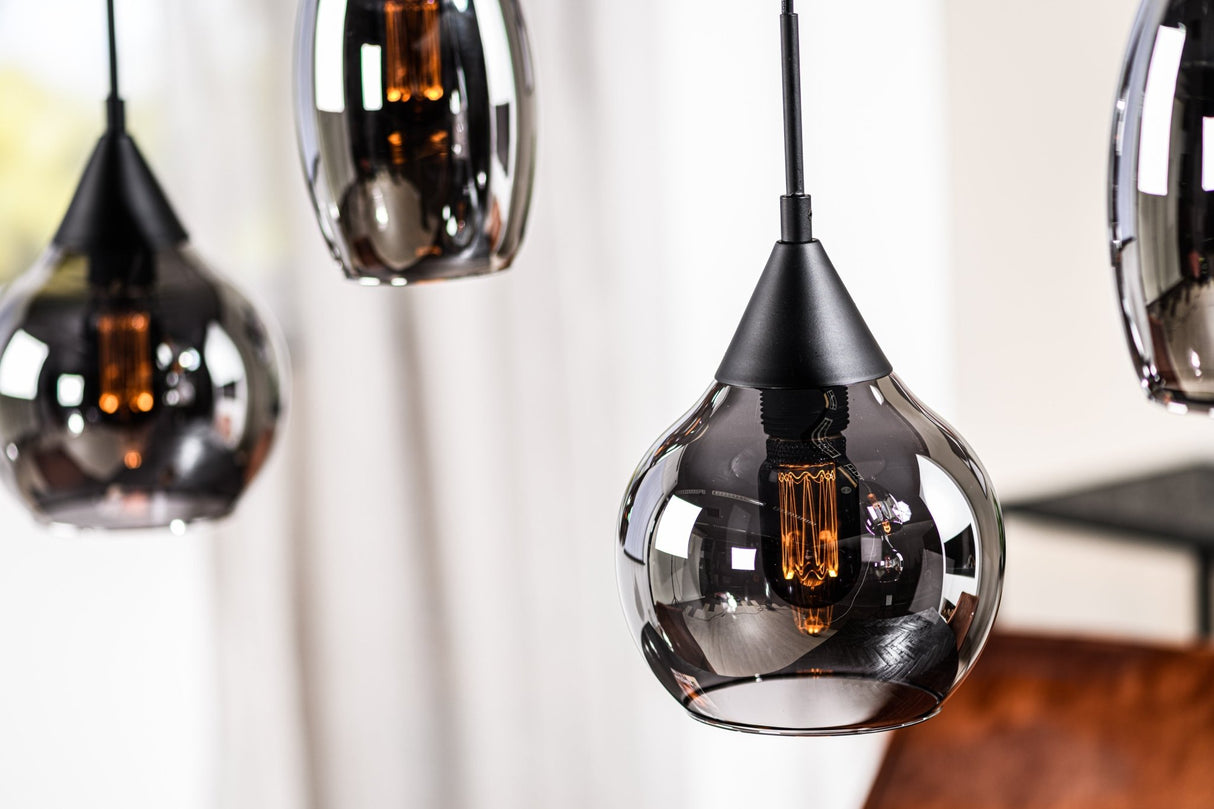 Hanging Lamp Kesi 5-light Smoke Glass
