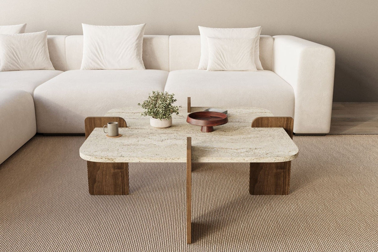 Poalla - Travertine, Walnut Travertine Walnut 100% MELAMINE COATED CHIPBOARD