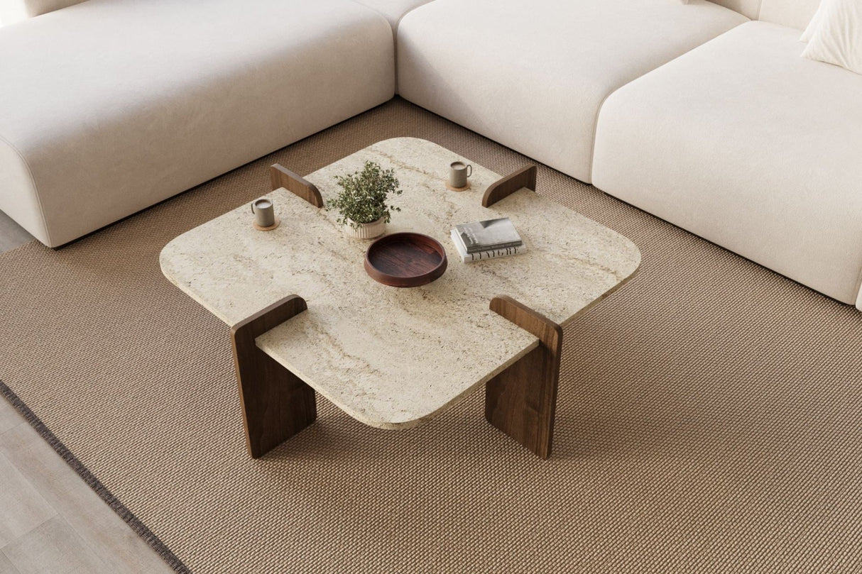 Poalla - Travertine, Walnut Travertine Walnut 100% MELAMINE COATED CHIPBOARD