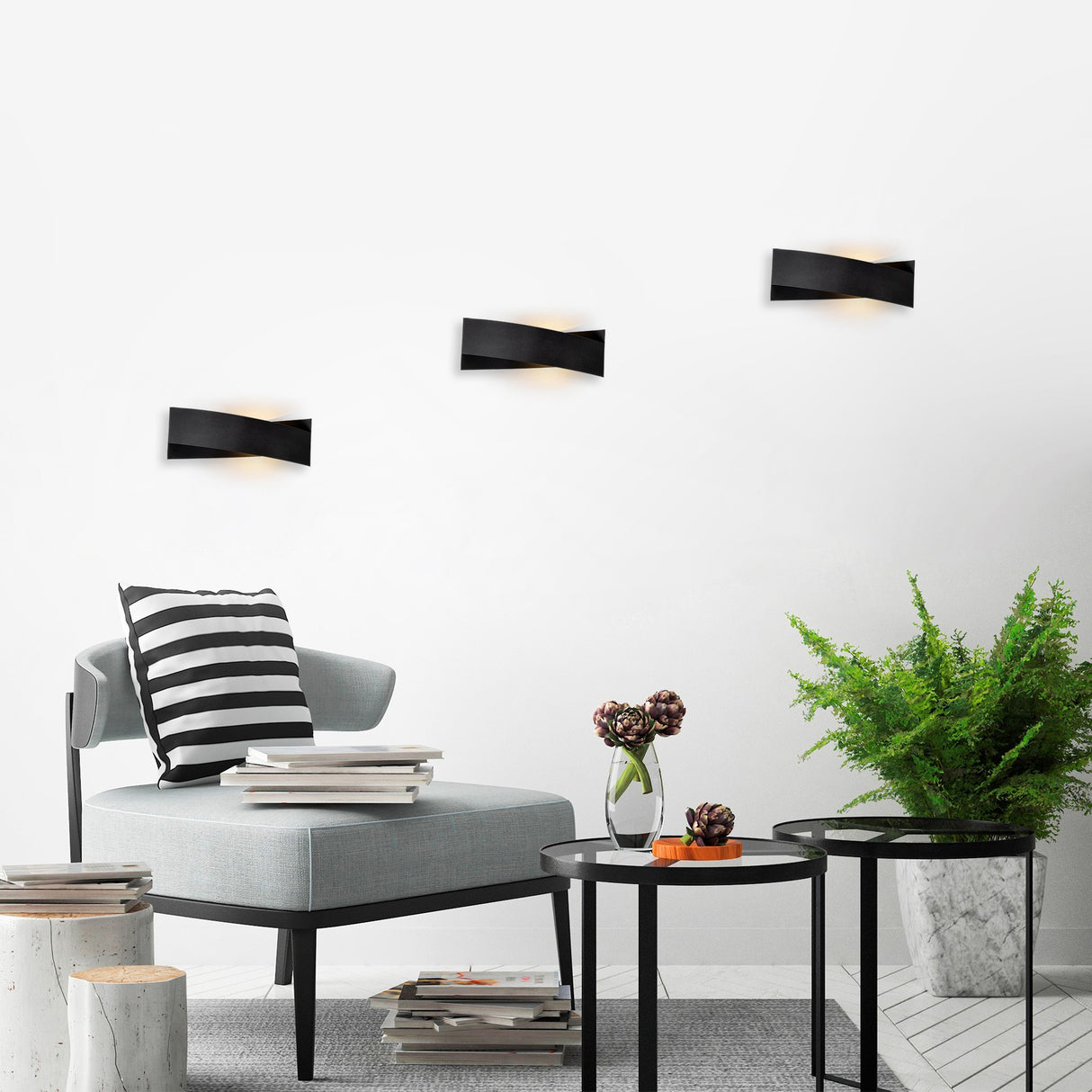 Black Metal Wall Lamp Nebula