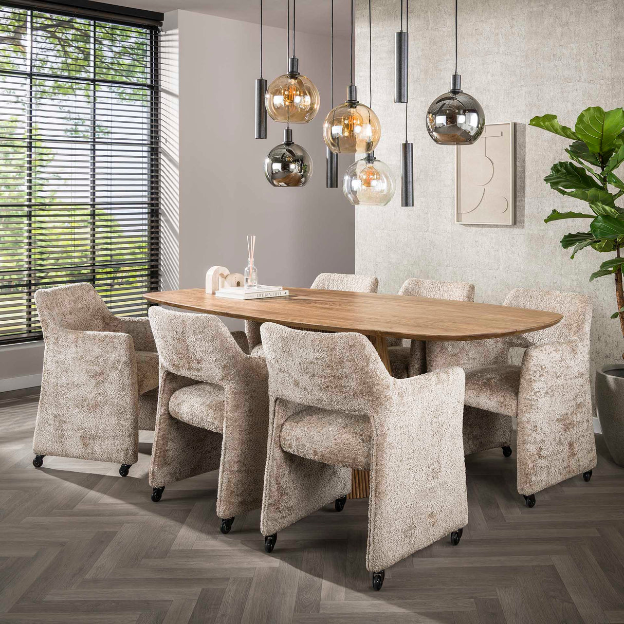 Dining table Sable 215 cm - Mango wood Sand