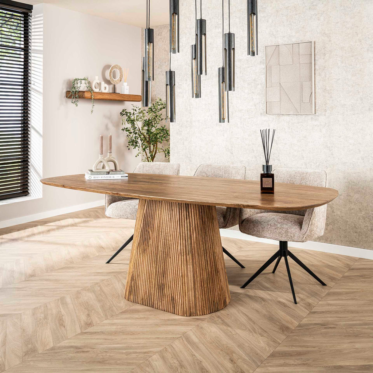 Dining table Sable 215 cm - Mango wood Sand