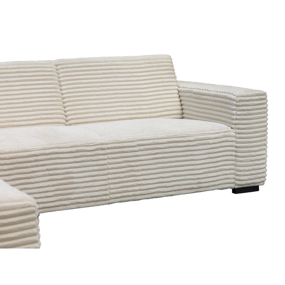 Sofa Gavi DeGeBe Cream Rib Fabric White photo detail