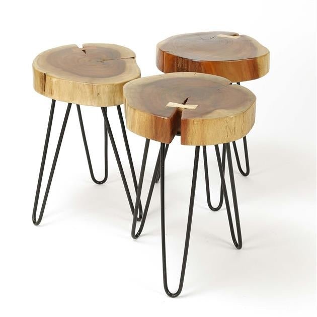 Side table Arbor DH Interior Acacia LxWxH 68x38x12 Acacia wood White photo front view