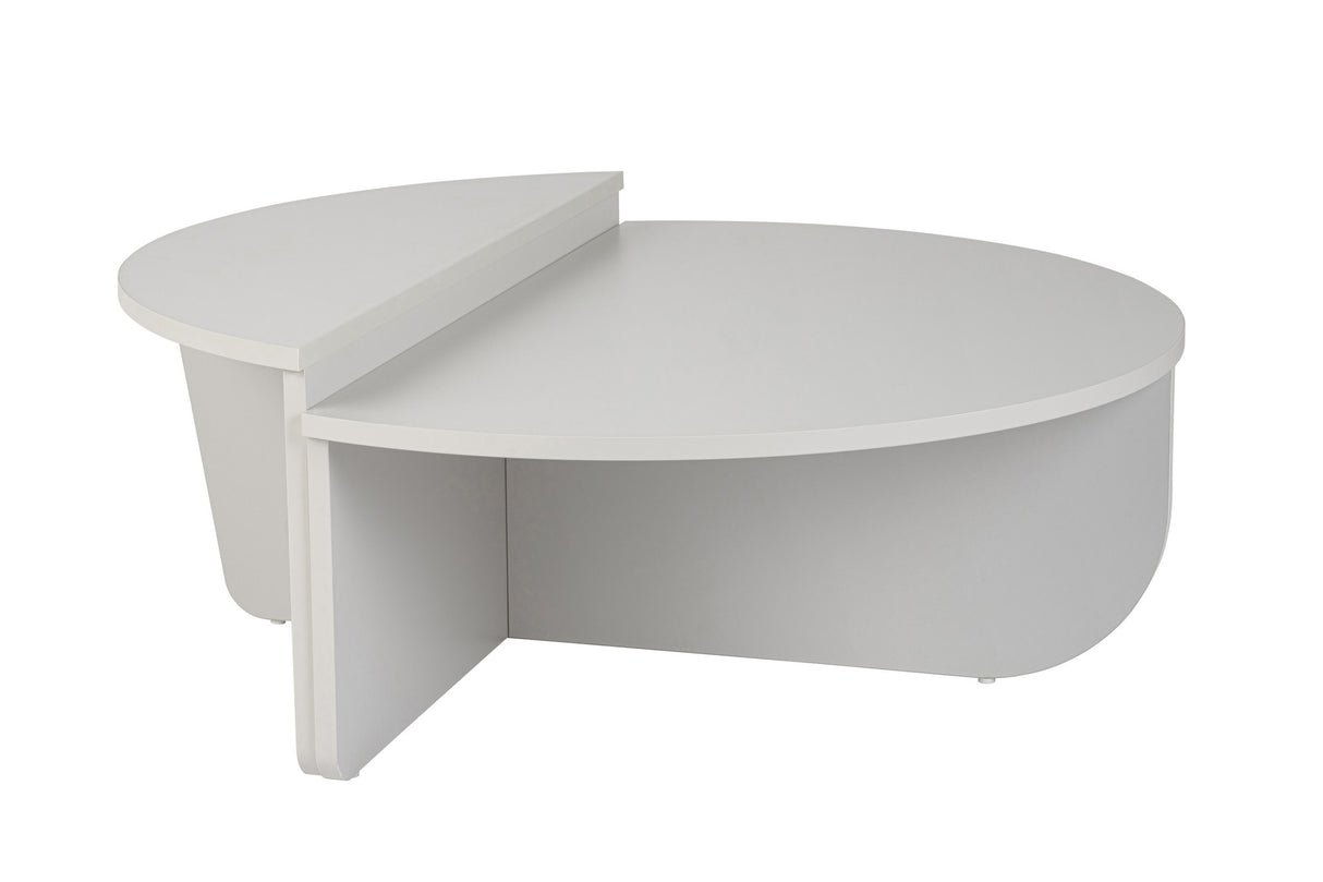 Round Coffee Table White 85 cm Melamine Orin