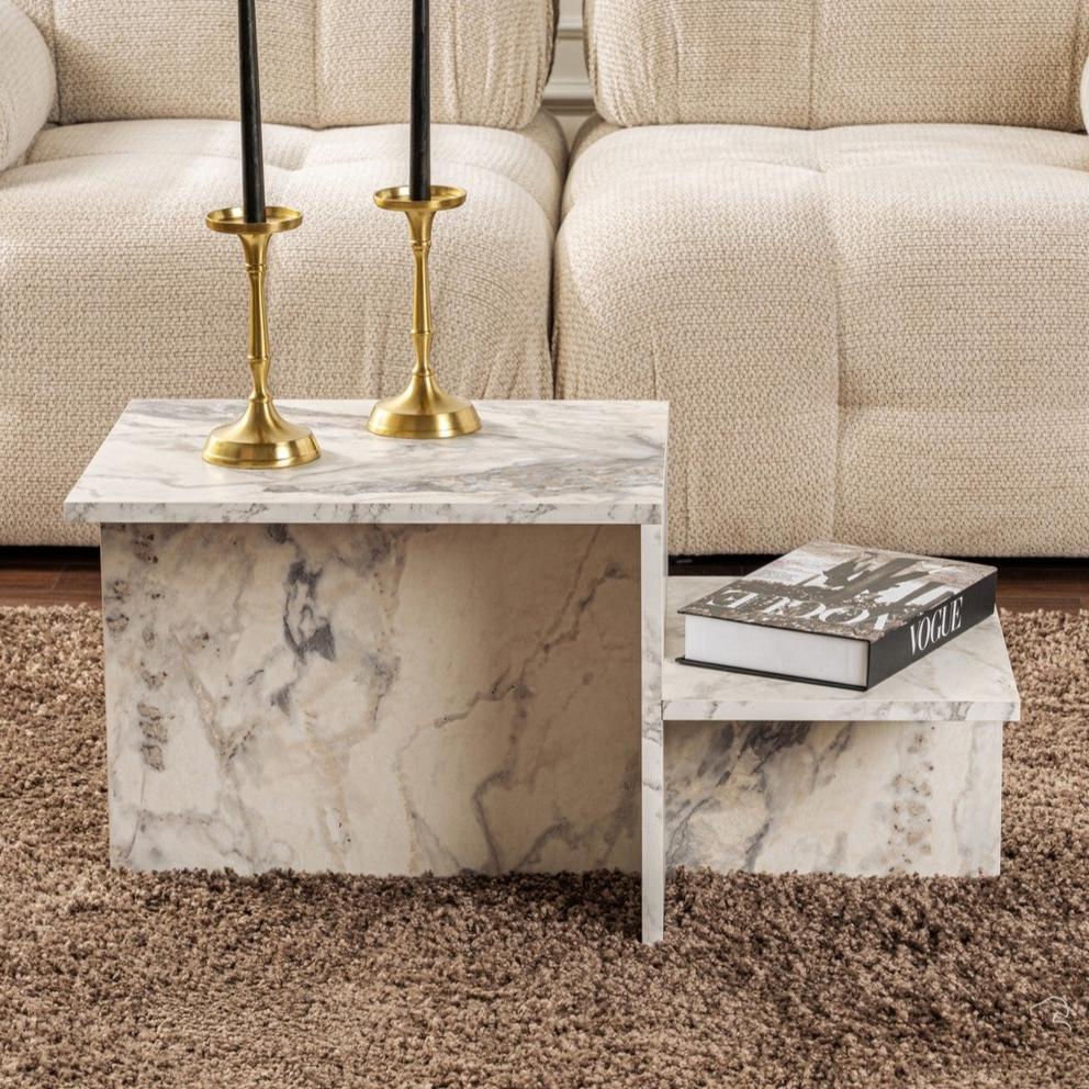Eterna Marble Look Melamine Coffee Table