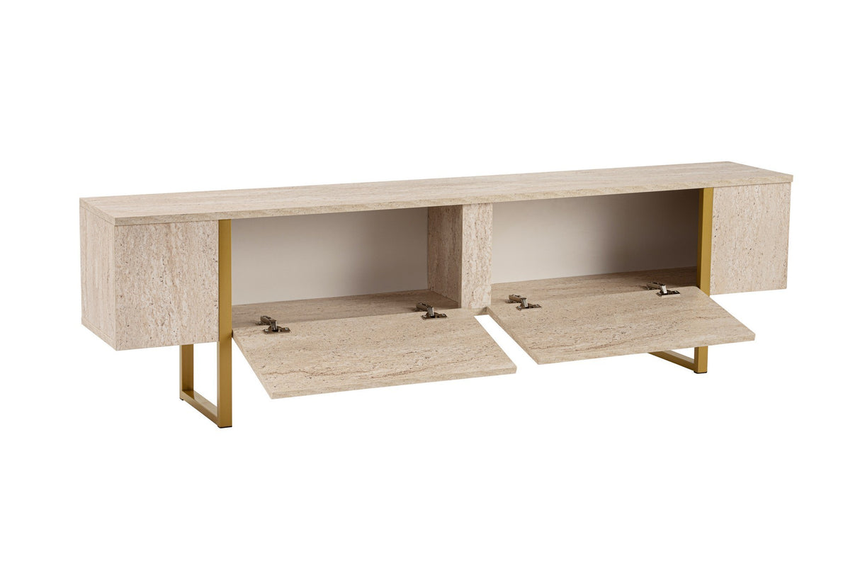 TV Unit Beige Melamine Fouden Frame Blitz 50x180x29.5 cm