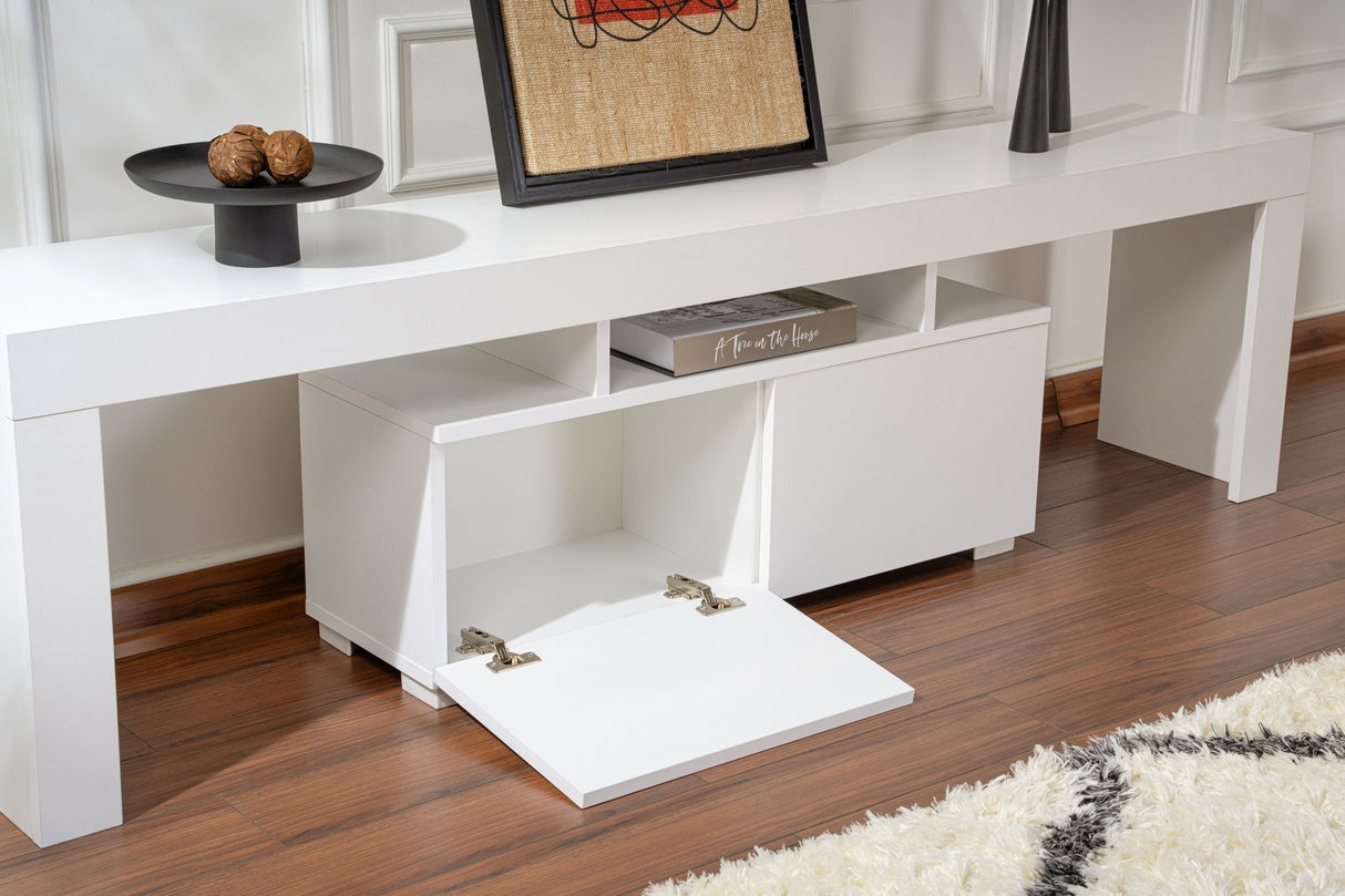 TV Cabinet White Melamine Vertex 50x180x31.3 cm