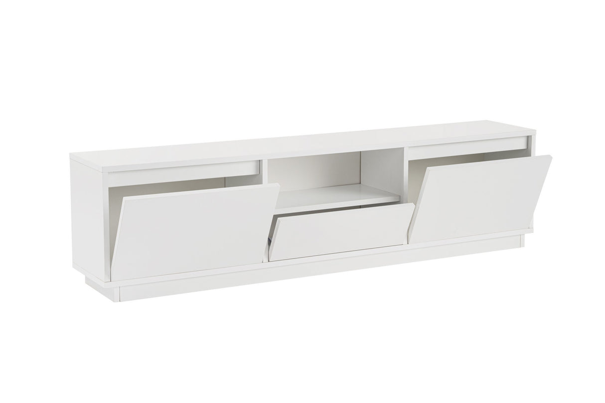 TV Meubels - TV Meubel Vanguard Naturel Wit Melamine 160x42x29,5 cm - Dimehouse