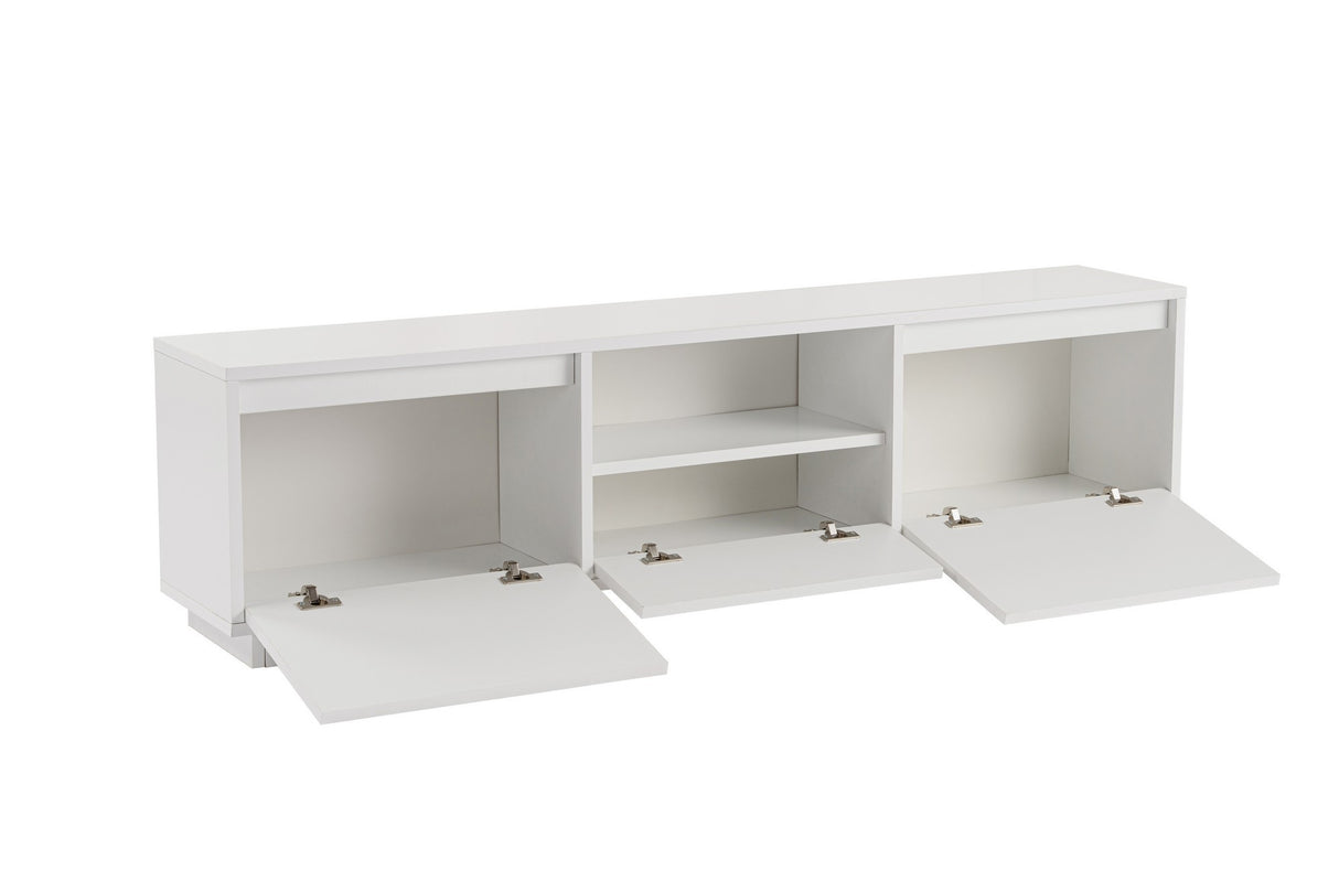 TV Meubels - TV Meubel Vanguard Naturel Wit Melamine 160x42x29,5 cm - Dimehouse