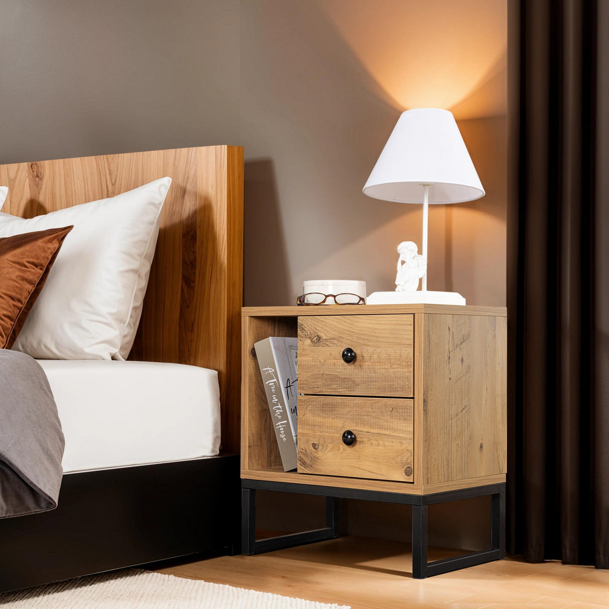 Nightstand Natural Melamine Pulsar