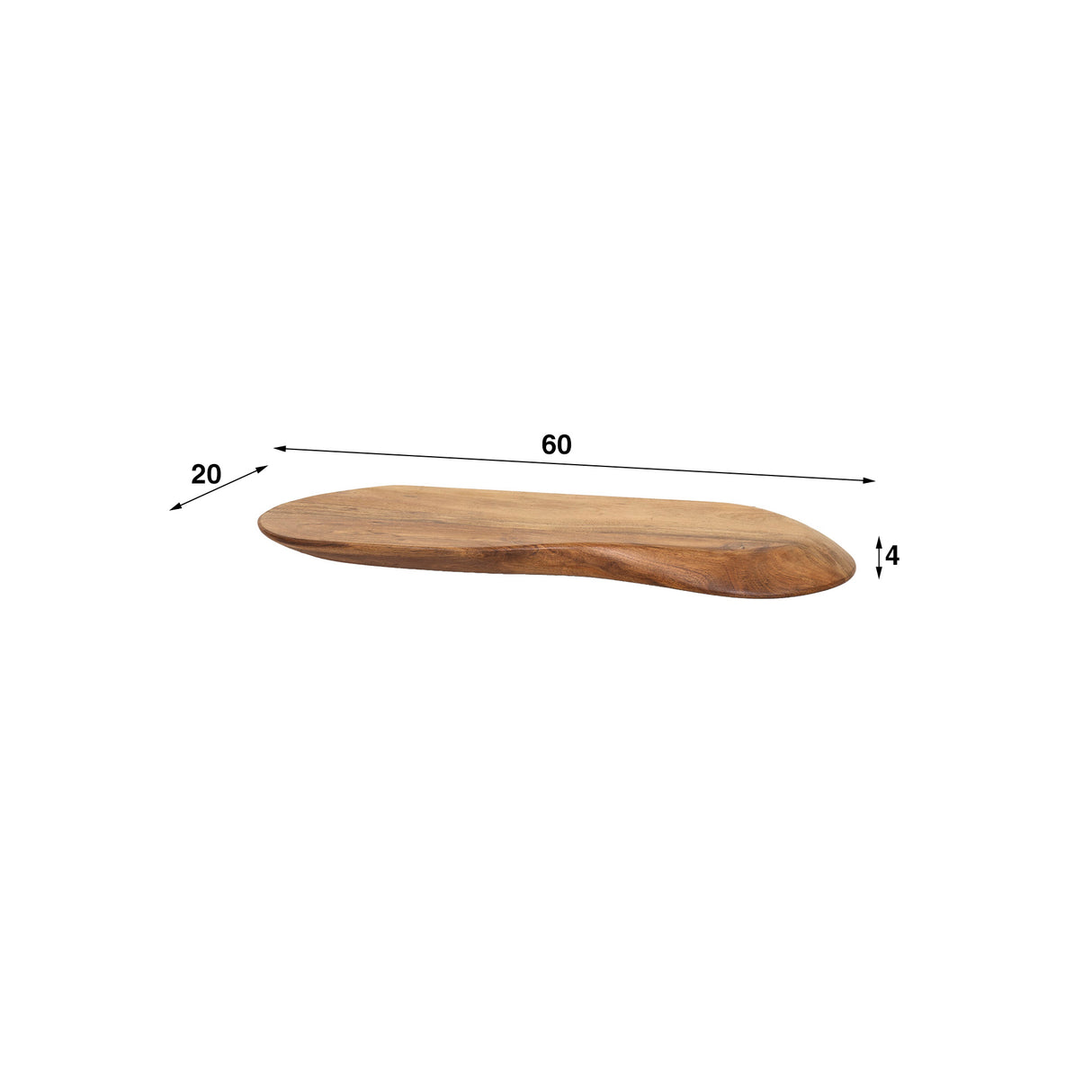 Nordic Wall Shelf 60 Solid Acacia