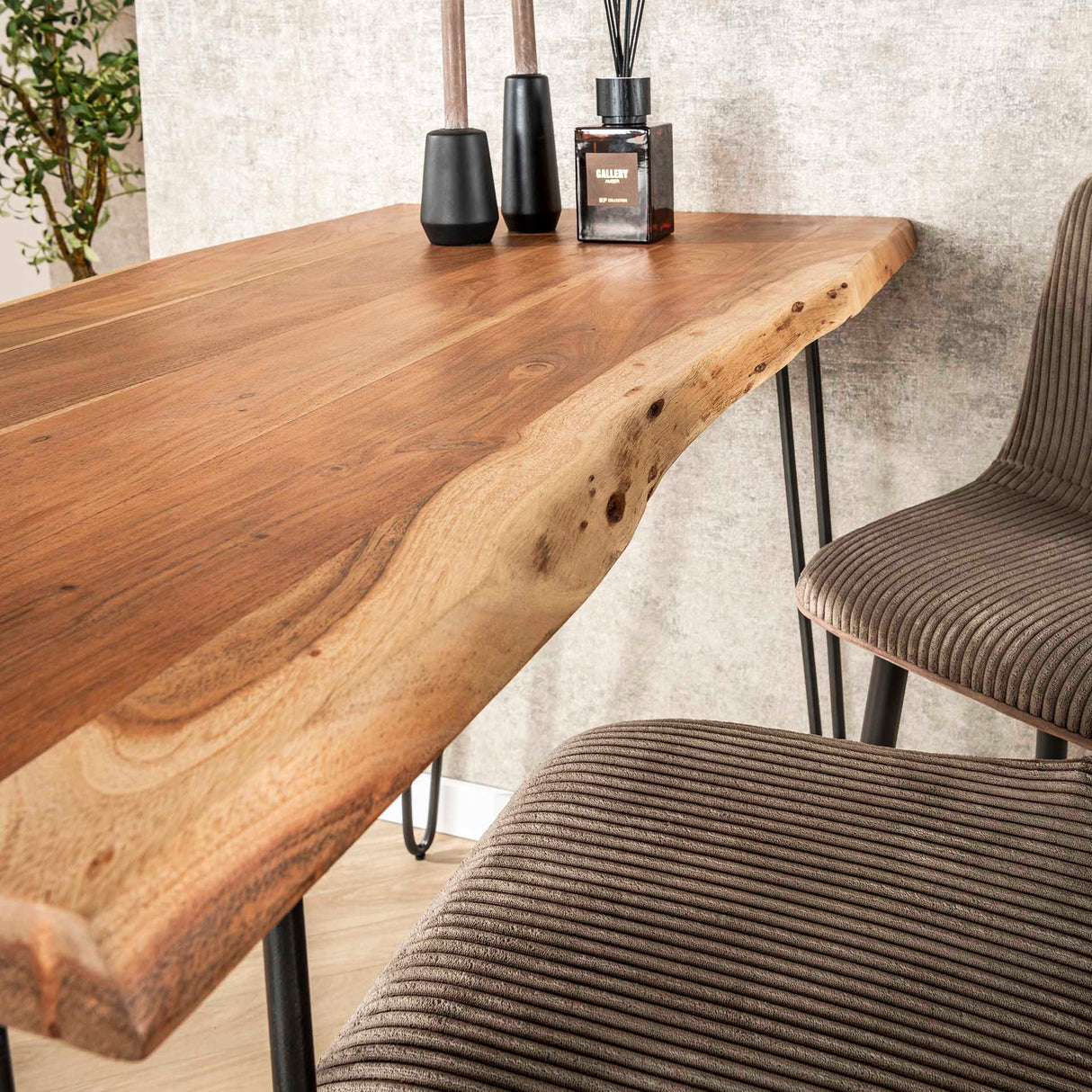 Industrial Bar Table Acacia Wood Elin 130 cm