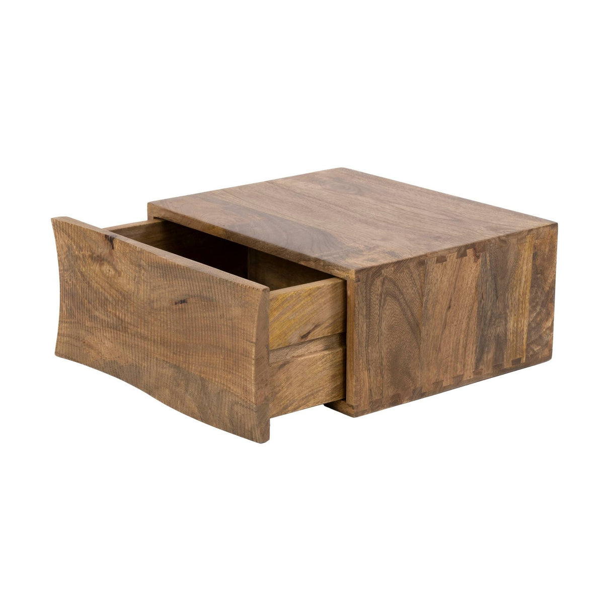 Zwevend nachtkastje 1 lade zandkleur mangohout Oona