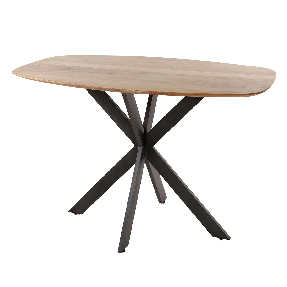 Bar tables - Danish Oval Bar table Acacia wood Daisy 140x80 cm Spider leg - Dimehouse