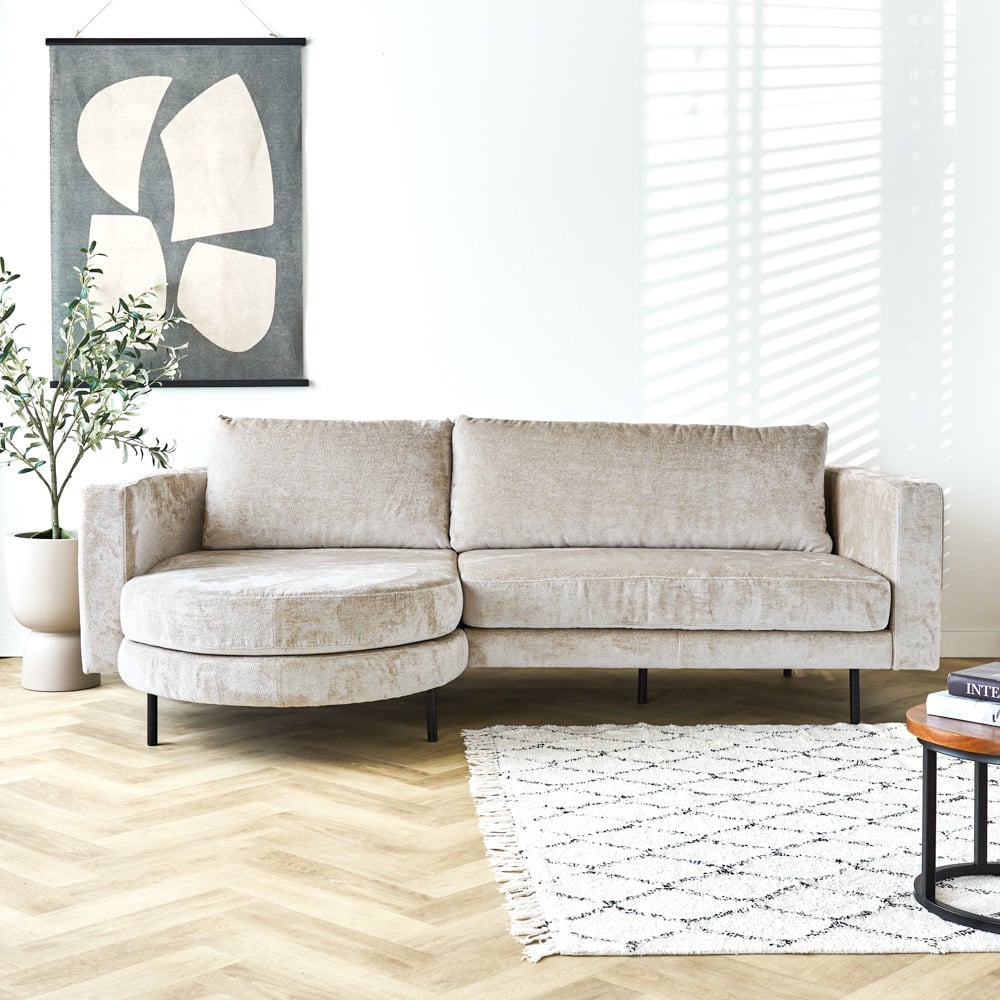 Sofa Bella Dimehouse Beige LxWxH 138x98x55 Fabric Atmospheric photo front view