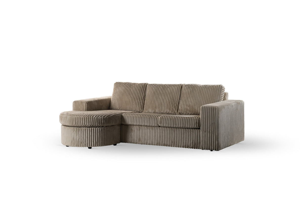 Sofa Flores DH Interior Beige White photo diagonal front view