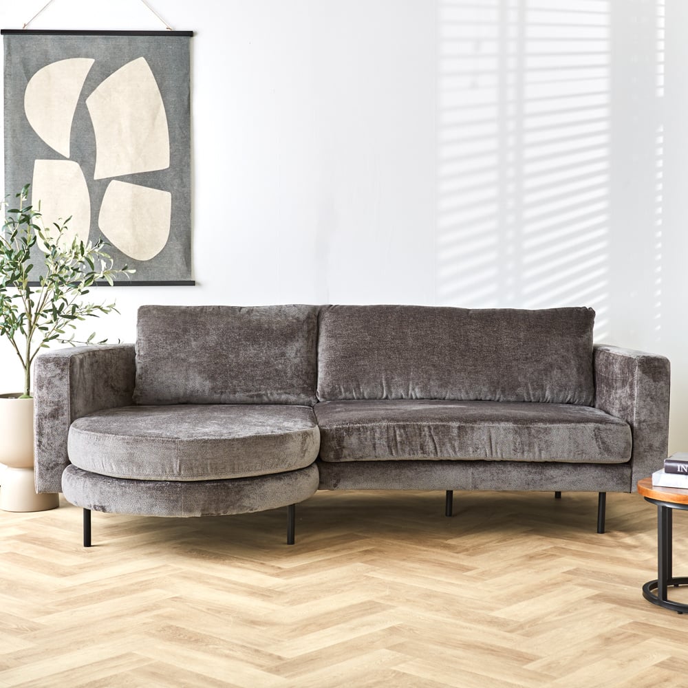 Sofa Bella Dimehouse Gray LxWxH 138x98x55 Fabric Atmospheric photo front view