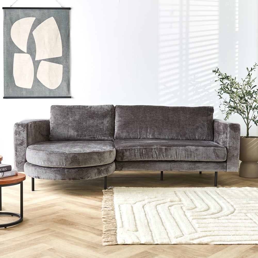 Sofa Bella Dimehouse Gray LxWxH 138x98x55 Fabric Atmospheric photo in situation