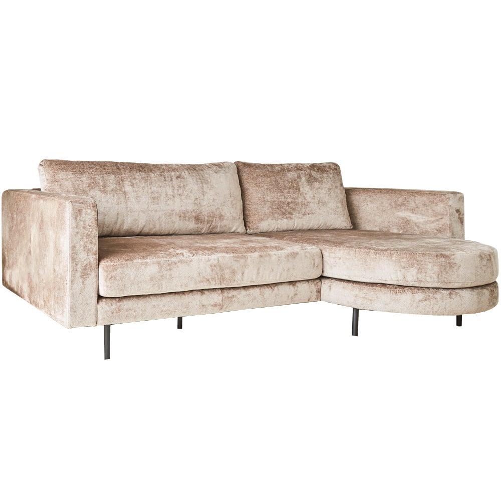 Sofa Bella Dimehouse Taupe LxWxH 138x98x55 Fabric White photo diagonal front view