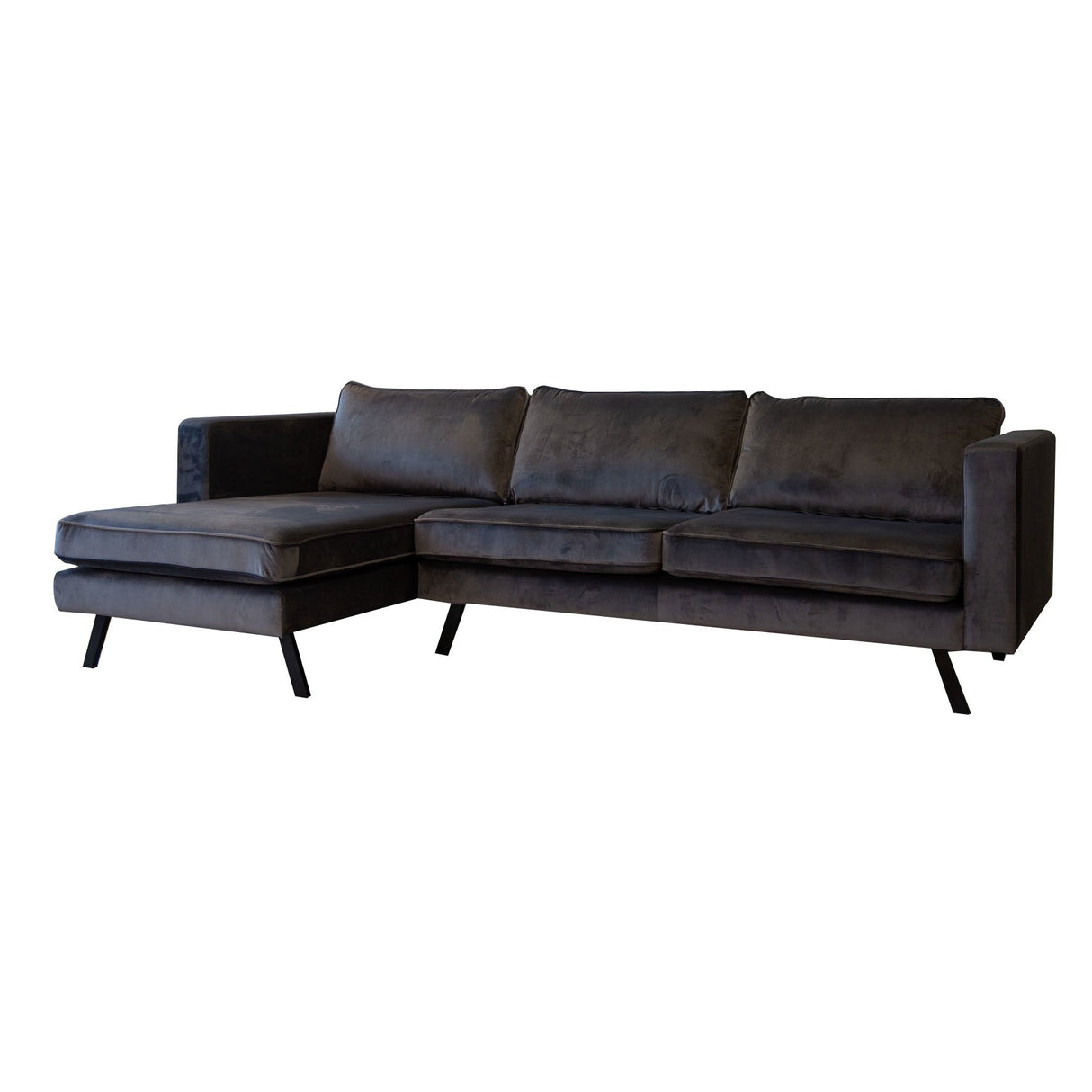 Sofa Gino Dimehouse Anthracite LxWxH 150x97x55 Fabric White photo diagonal front view