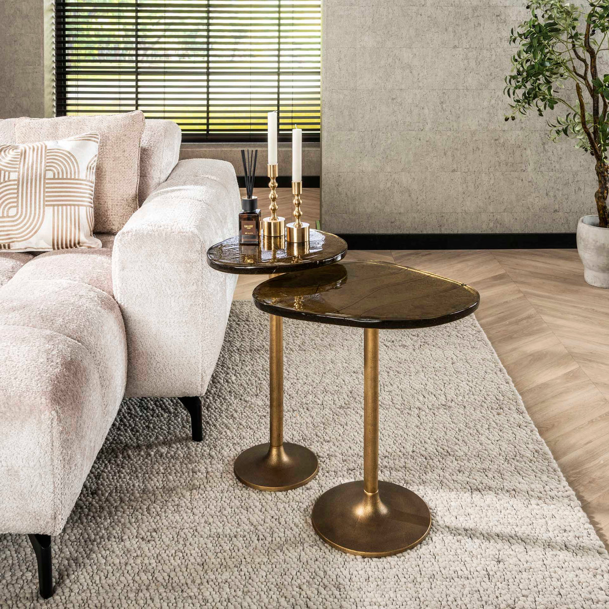 Side table Aurum Antique Gold 60 cm