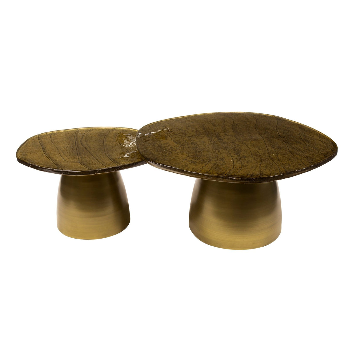 Coffee Table Set Aurelia – Antique Gold – Set of 2