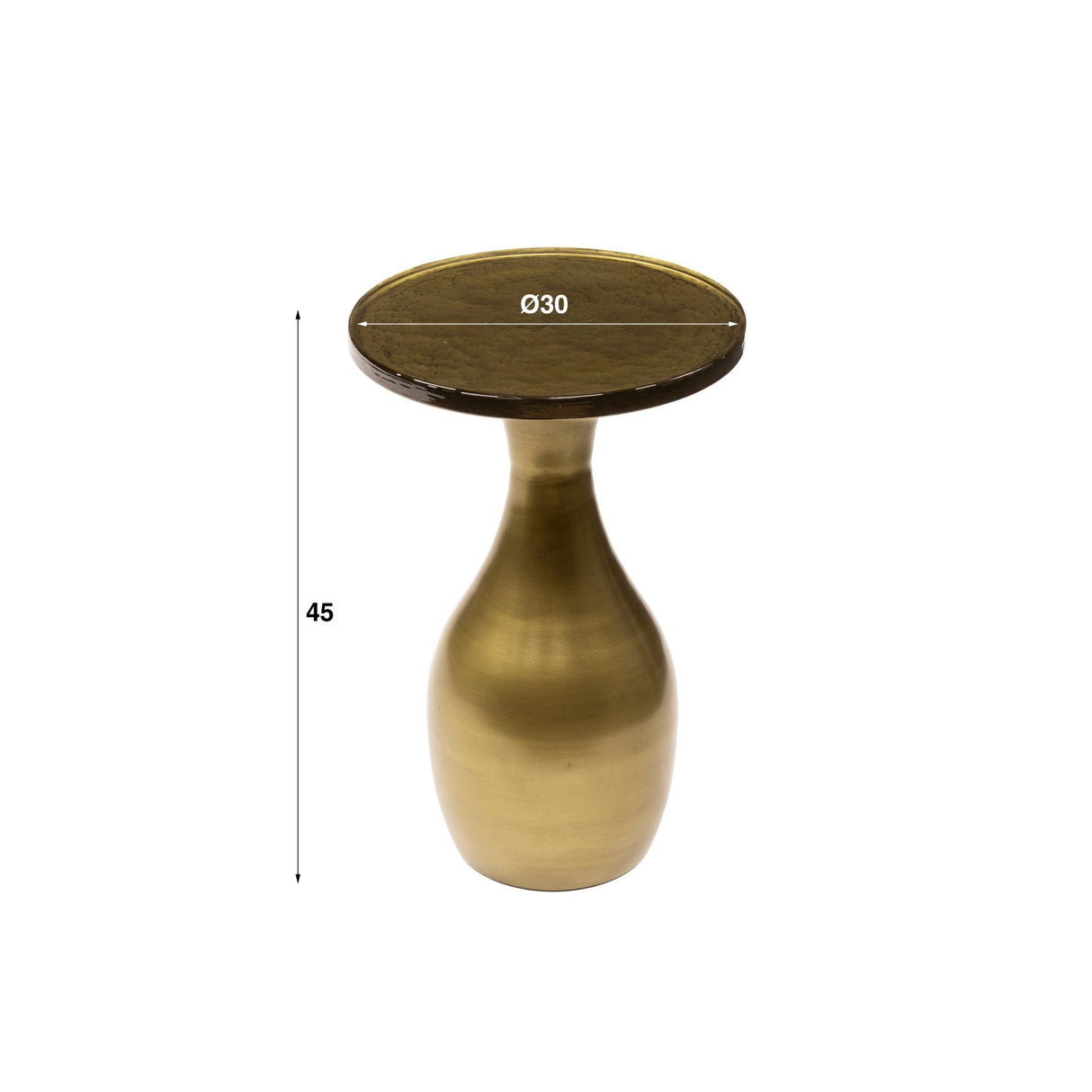 Side table Vesto Drop shape Antique Gold 45 cm