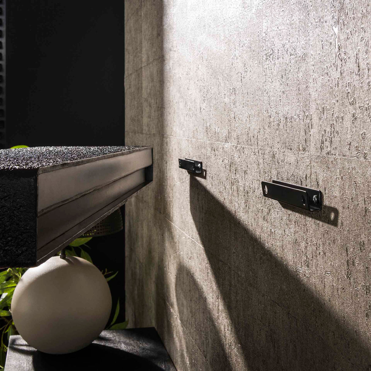 Wall shelf 100 cm Metallic Grey Aeris