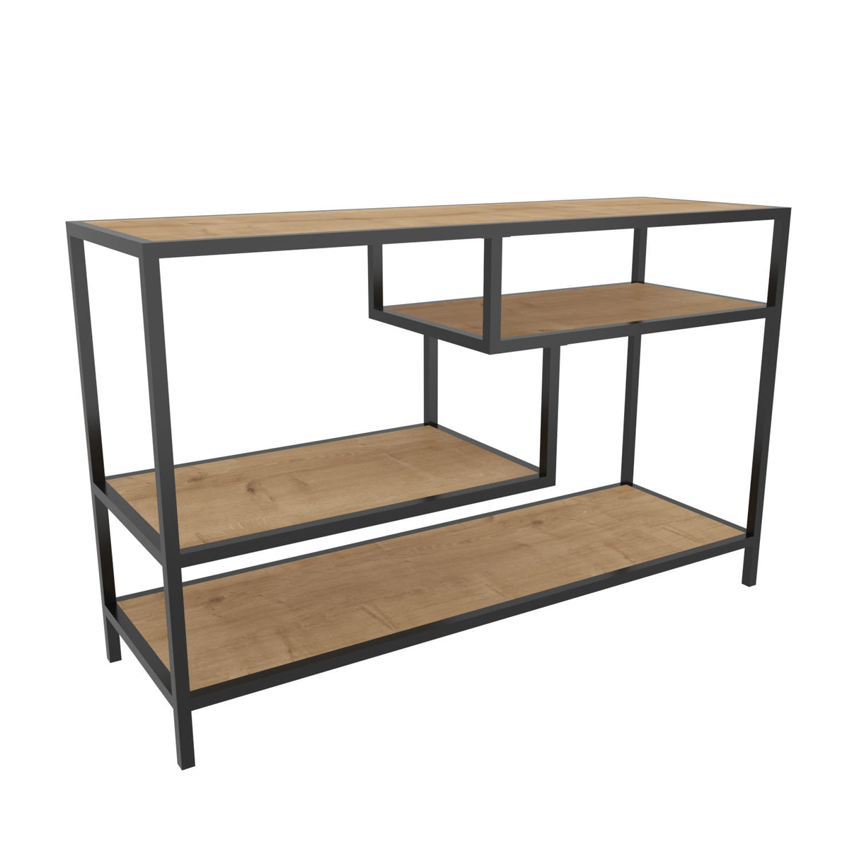 TV Furniture Robbins Black Oak Black Melamine 120x75x39 cm