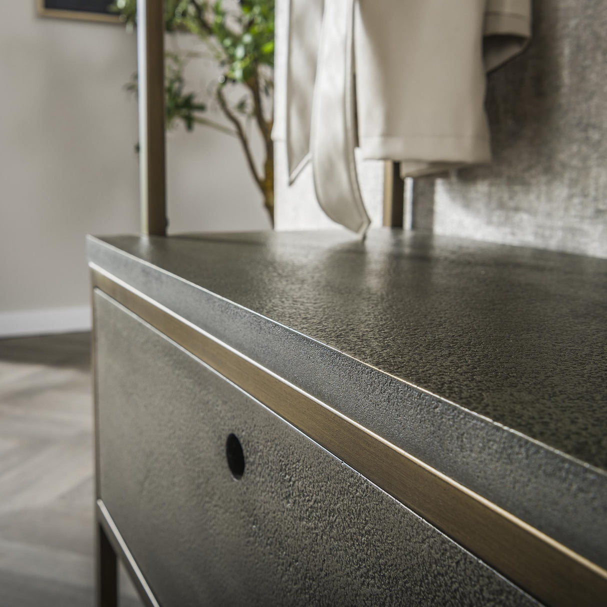 Wardrobe furniture Ferre 8-hook - With Hat Shelf - Antique Bronze Metal