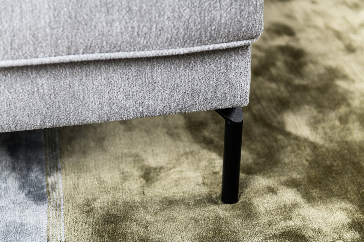 Corner sofa Peppin fabric light grey - left