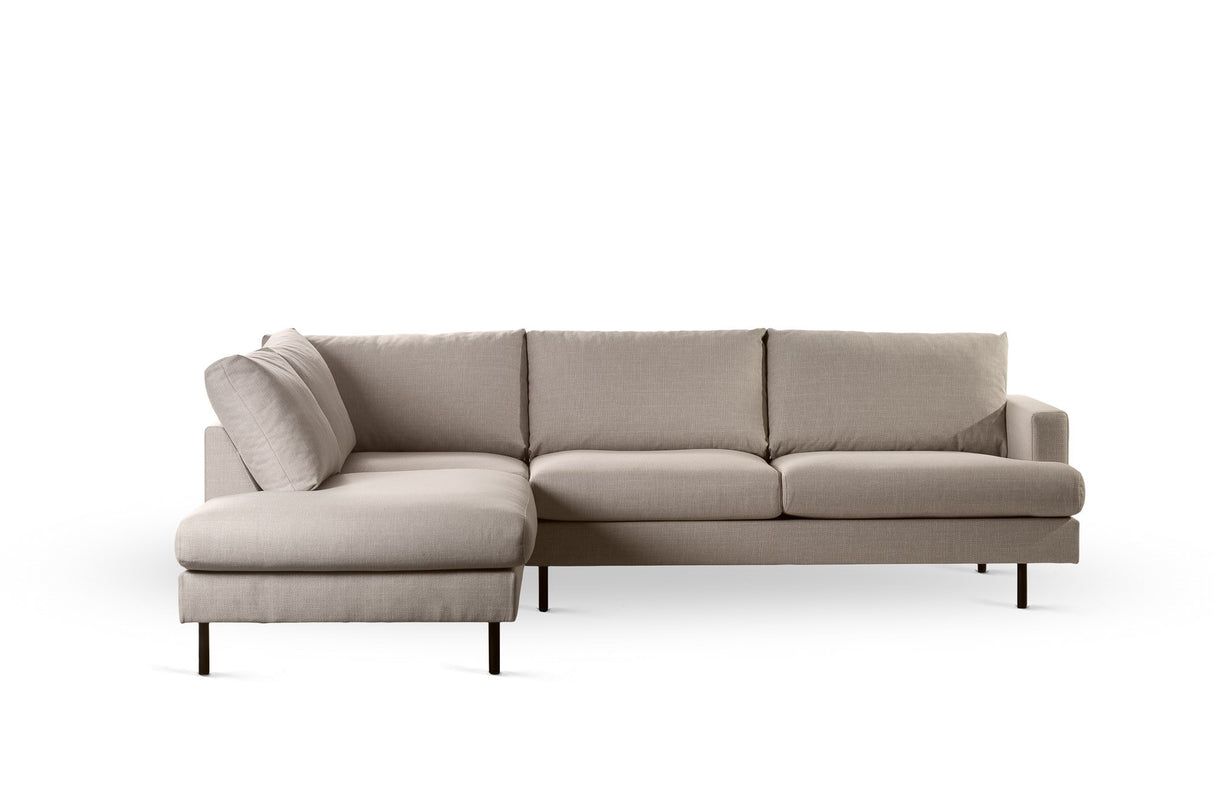 Corner sofa Romi fabric beige - right