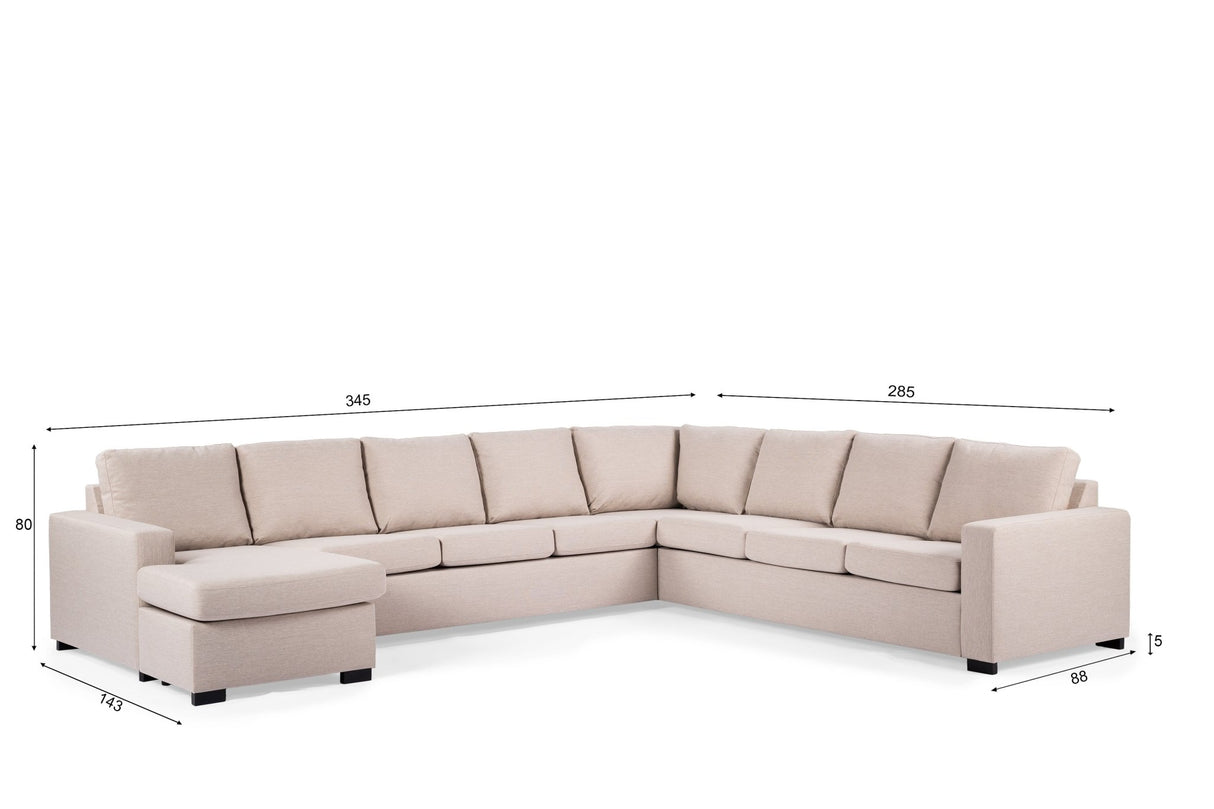 Caleb Corner Sofa Fabric Beige