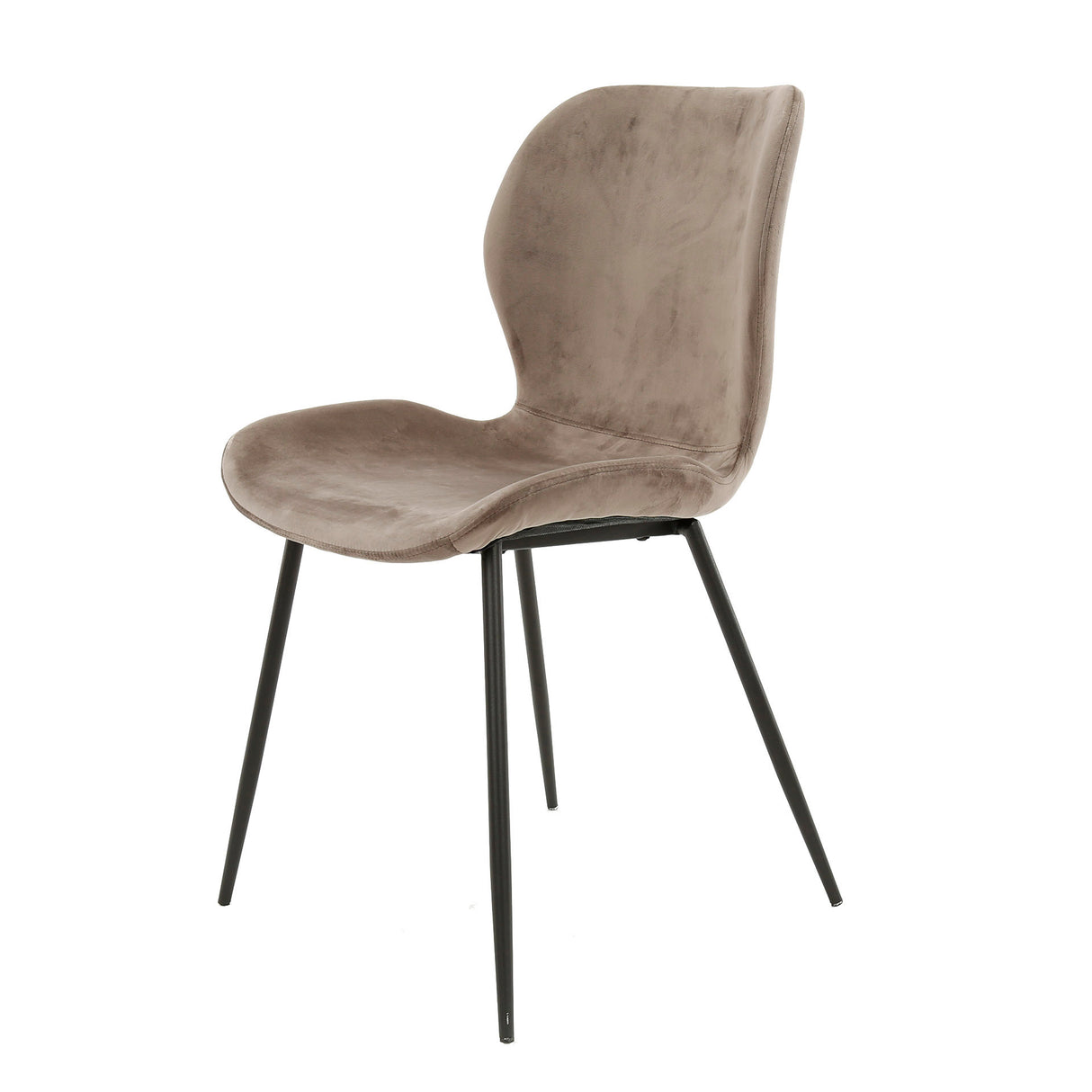 Elegant dining chair Argo Velvet Champagne - Without armrests