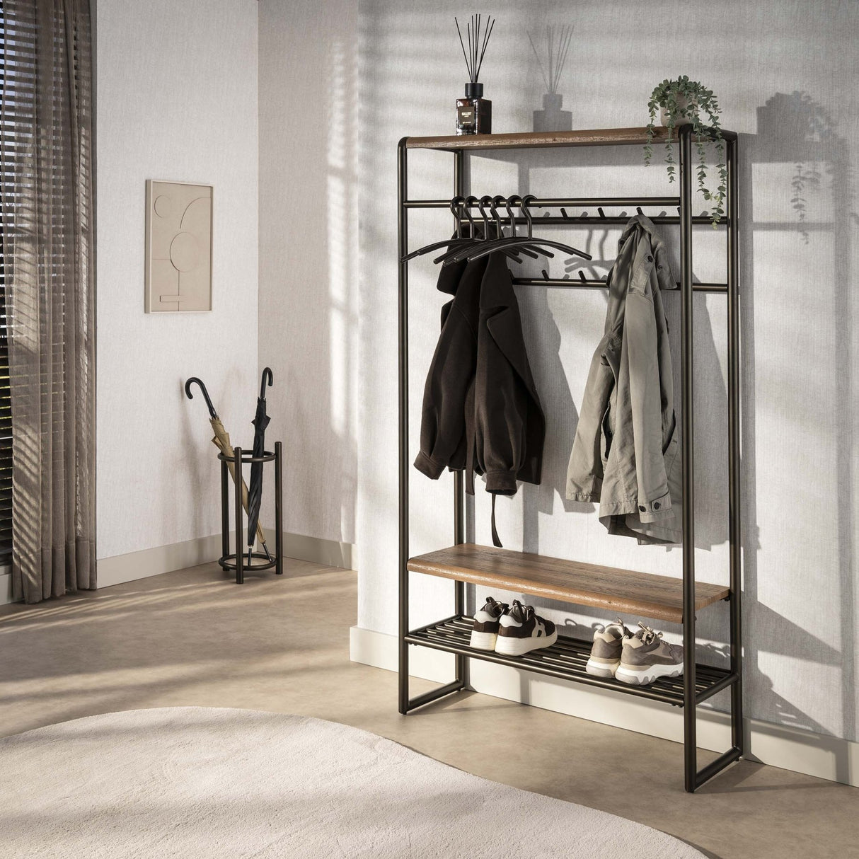 Muro Wardrobe 100 Drift Brown