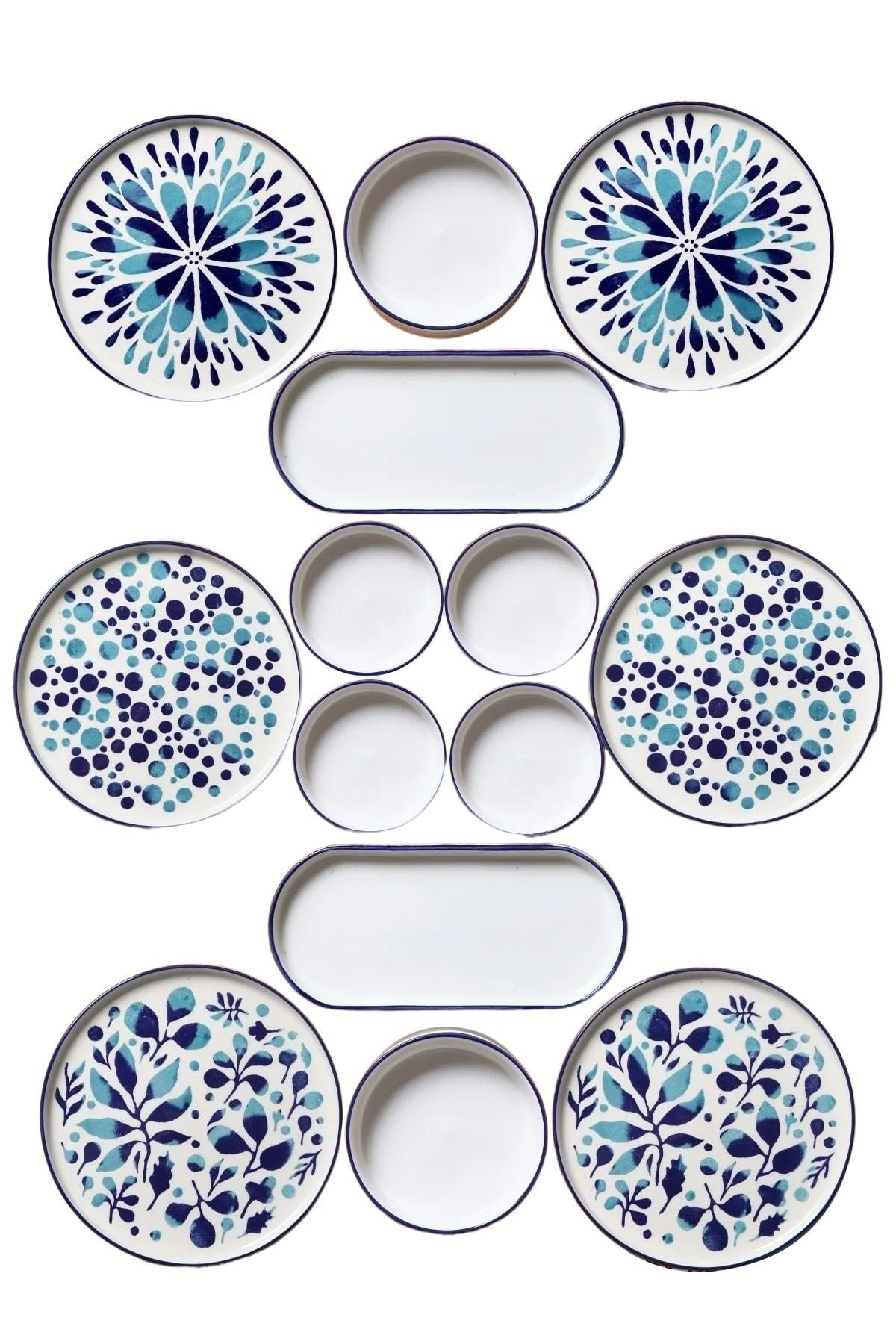 MCH09211 Blue White 100% CERAMIC 19 cm wide