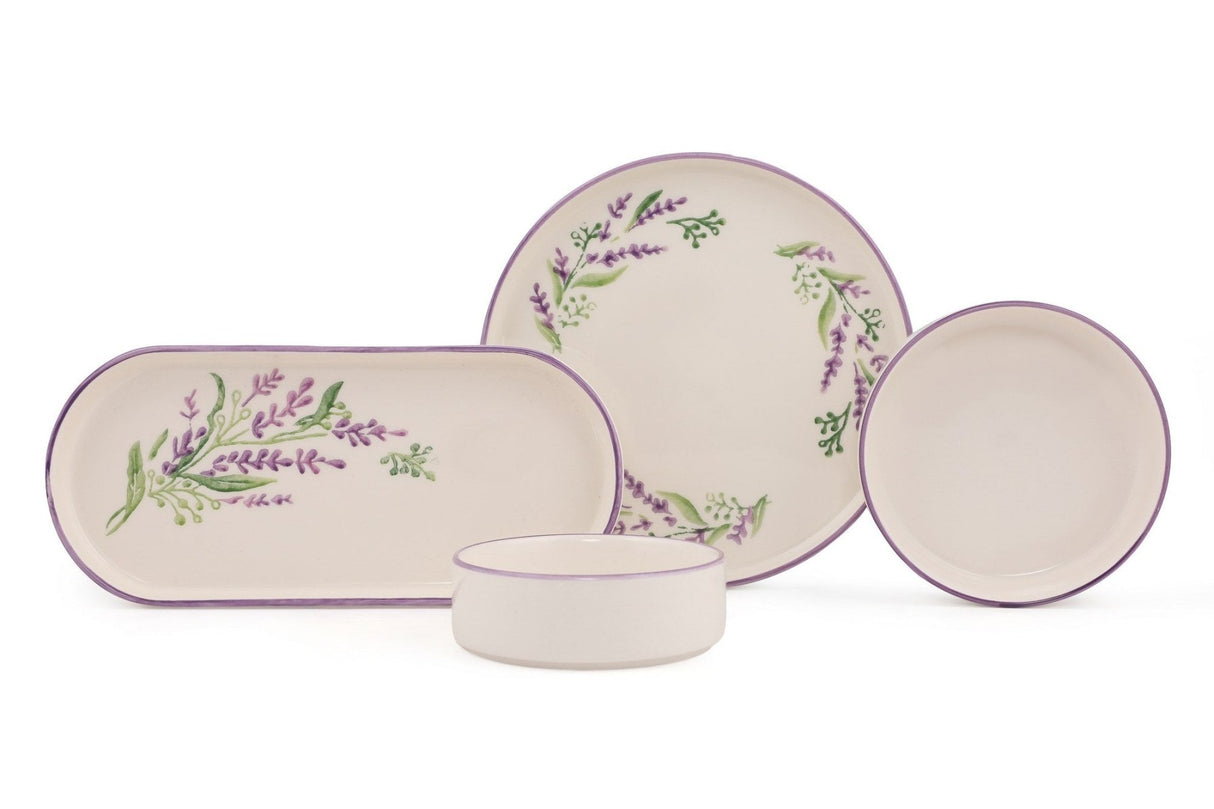 Lavanta 14 White Purple Green 100% CERAMIC 19 cm breed