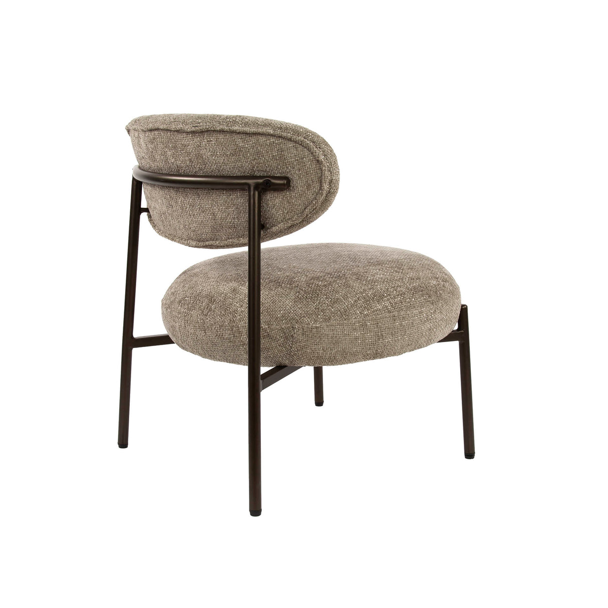 Nova Round Armchair – Sand-colored Fabric