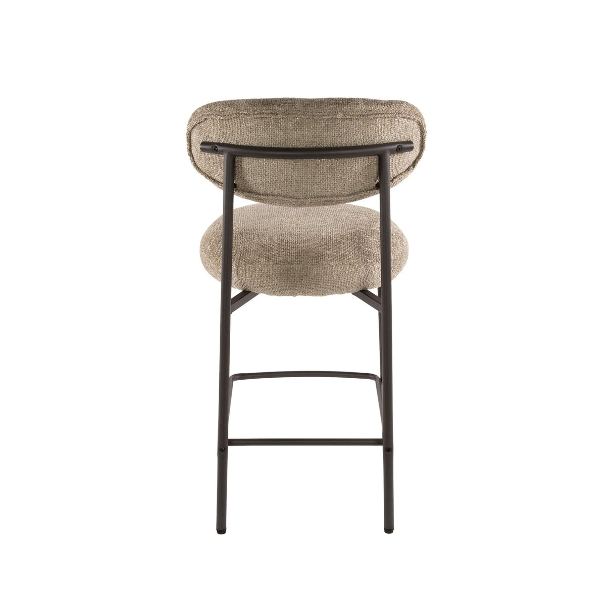 Bar stool Round Duo Cargo sand fabric - set of 2