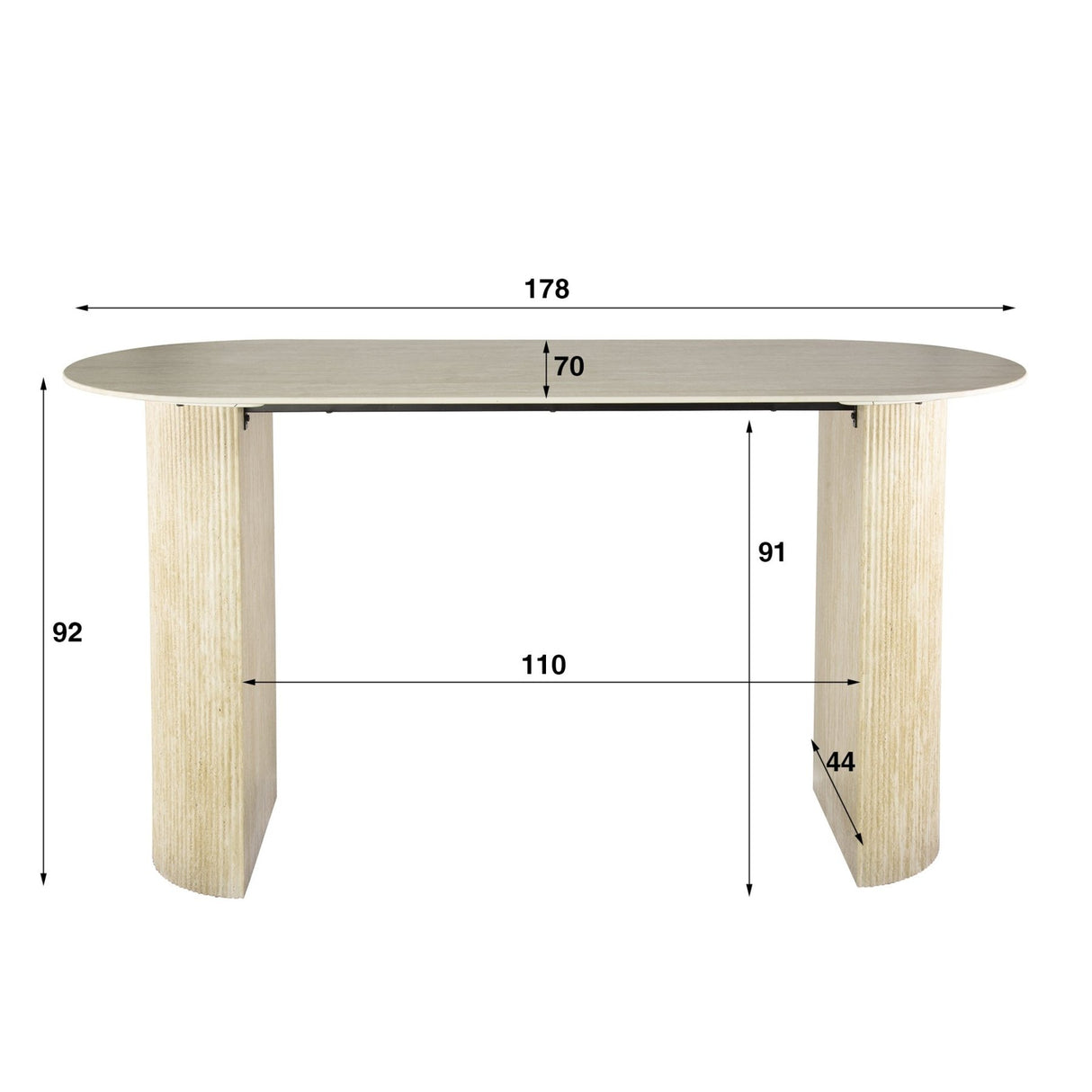 Arcino Coffee Table 178x70 Ceramic Travertine