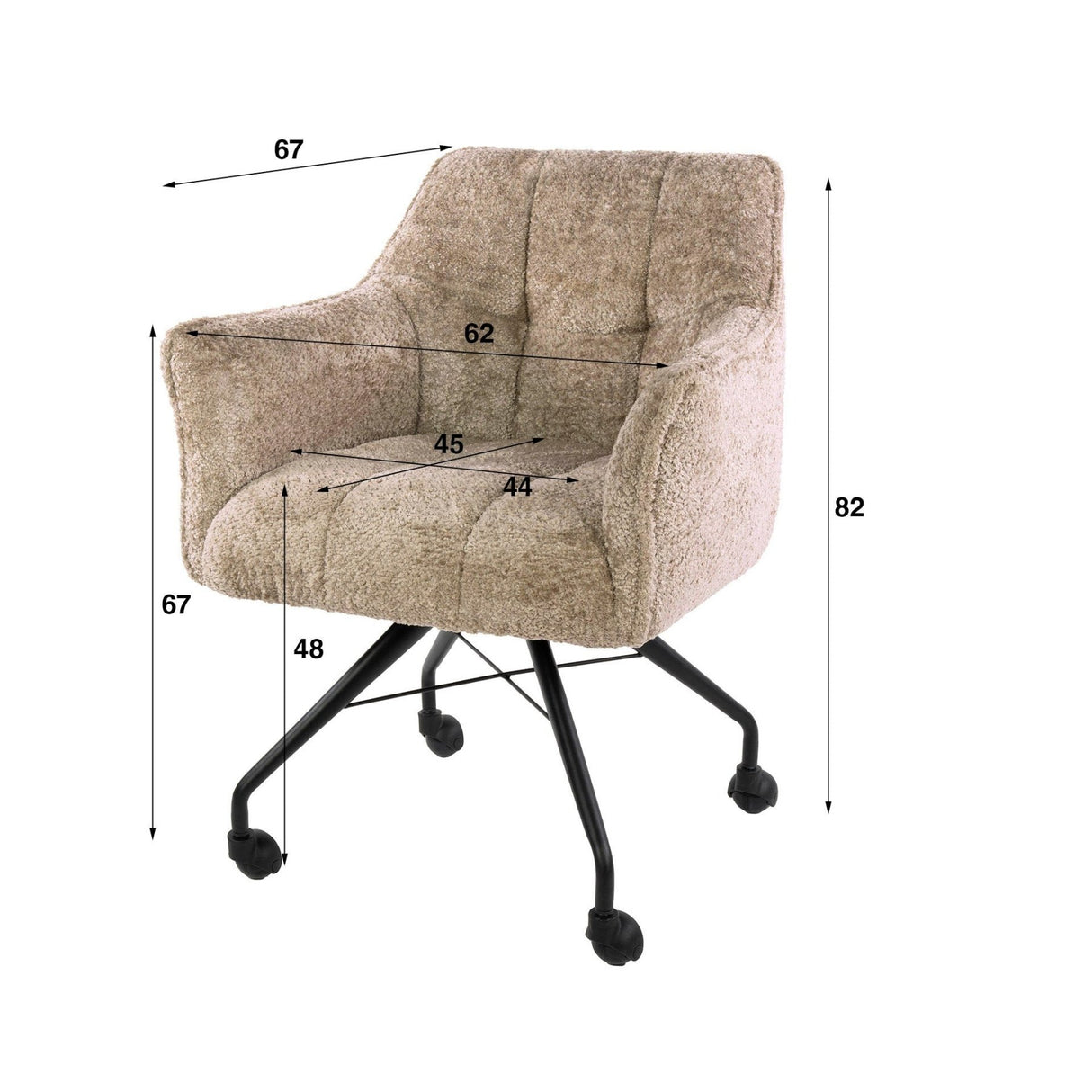 Set of 2 Tova Alura dining chairs sand