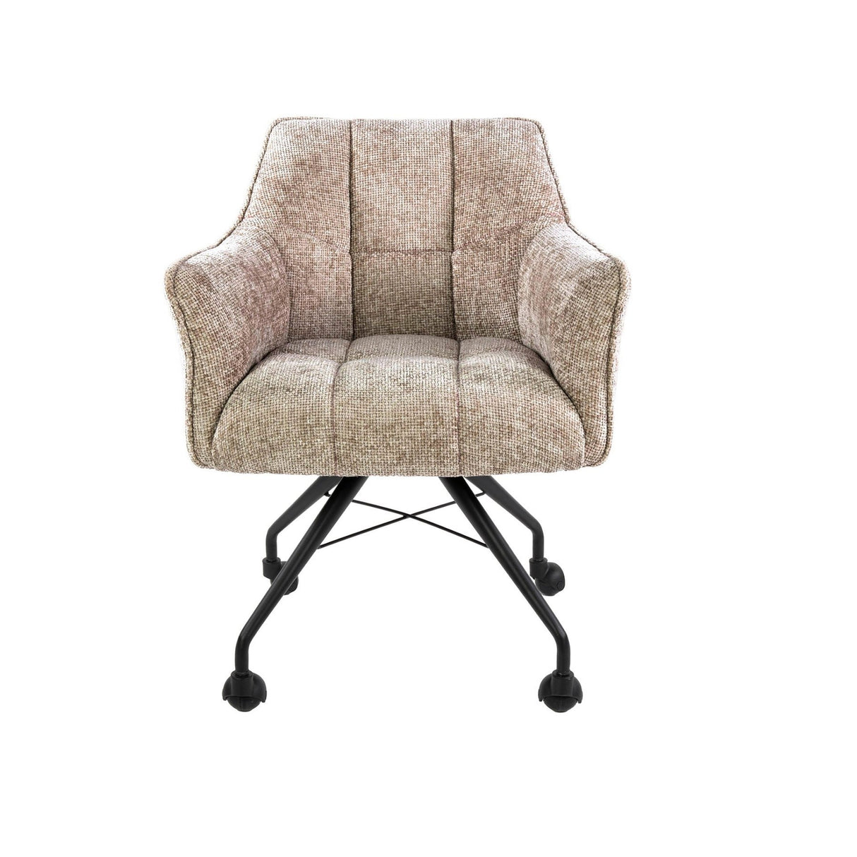 Set of 2 dining chairs Hoven rich sand elegant