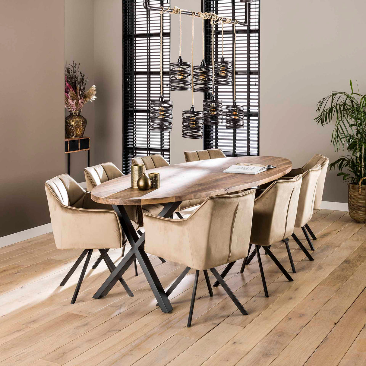 Dining chair Lino Hoven Champagne Swivel