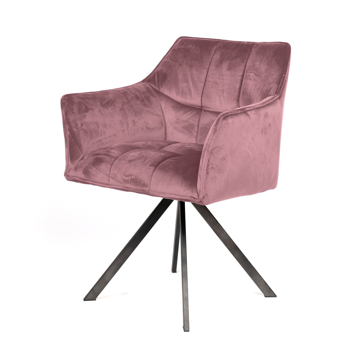 Dining chair Lino Velvet Pink Swivel