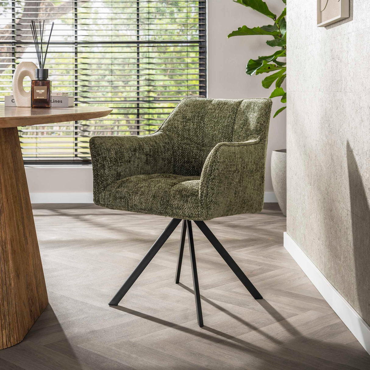 Dining chair Lino Green Swivel