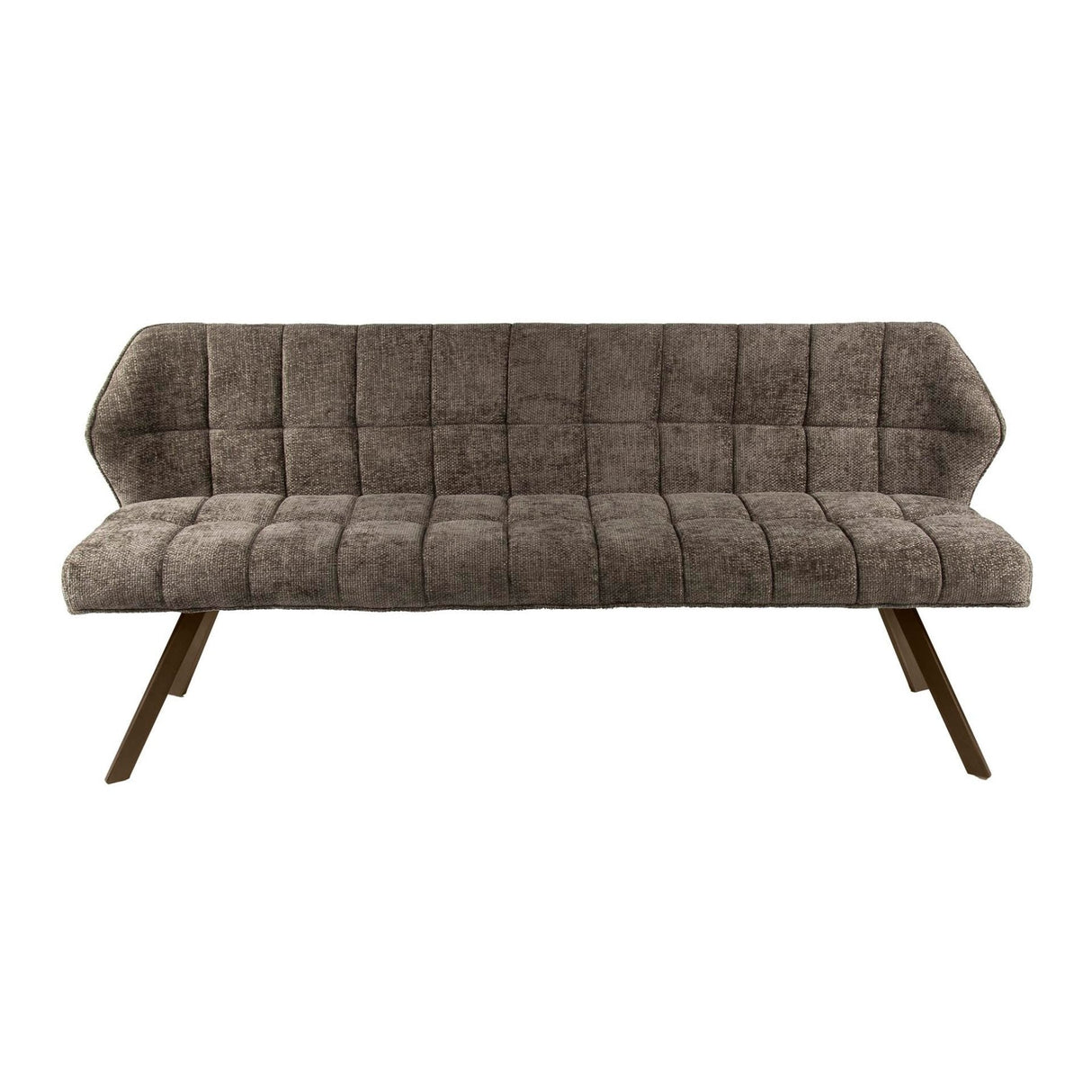 Dining room sofa grid taupe brown chenille