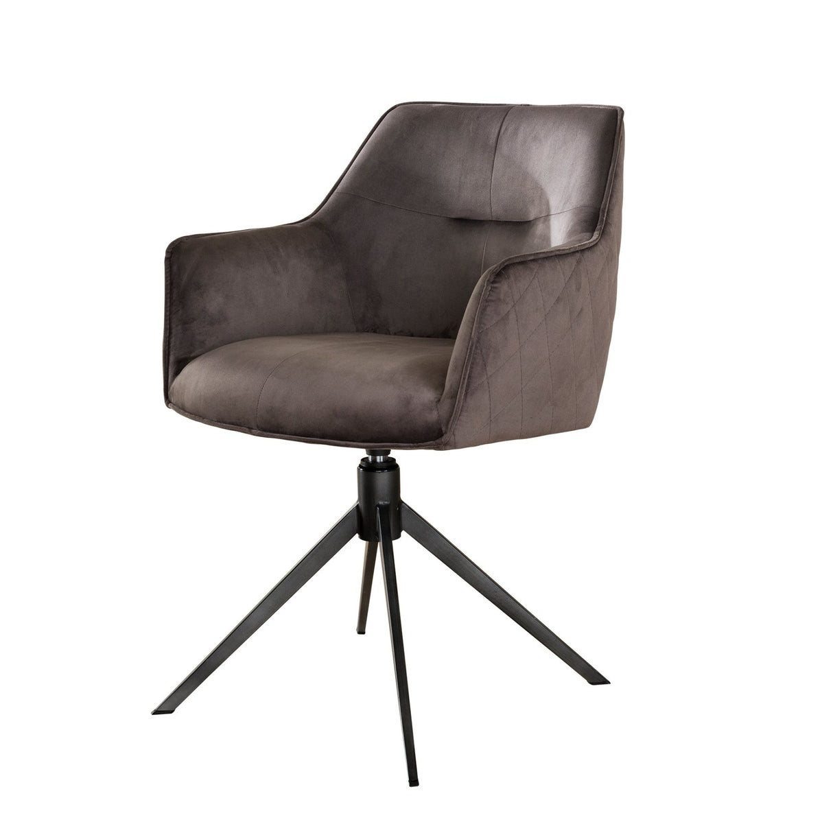 Dining chair Chia Velvet Anthracite Swivel