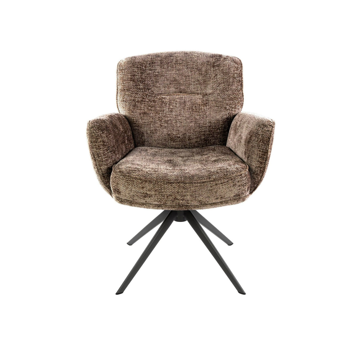 Set of 2 Milano swivel dining chairs Hoven rich champagne