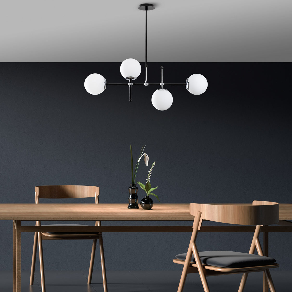 Black Metal Pendant Lamp Rosanna